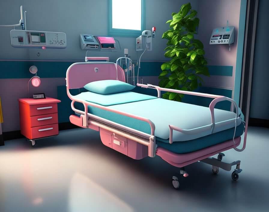 Yapay zeka çizimi hasta yatağı