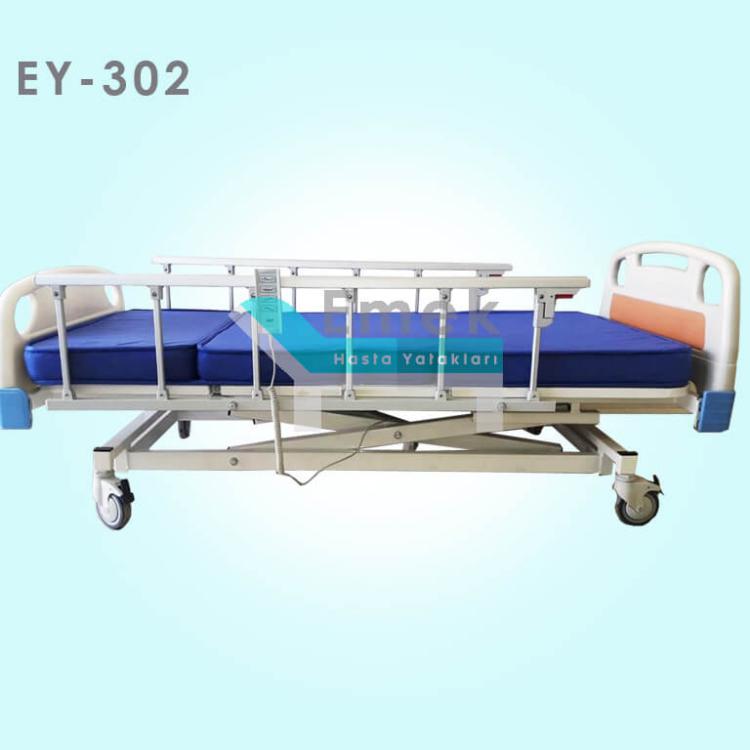 3 Motorlu Tabanca Korkuluklu Hasta Yatağı EY-302